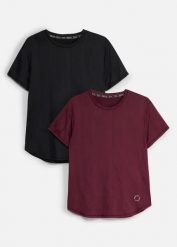 Koszulka sportowa, szybkoschnąca (2 szt.). Czarne t-shirty sportowe bonprix, bez wzorów, bez ramiączek. Za 109.99 zł.