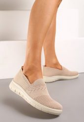 Różowe Sportowe Tenisówki z Elastyczną Materiałową Cholewką Nobilara. Czerwone buty sportowe lifestyle Renee, bez wzorów, z jeansu, sportowe, bez zapięcia. W wyprzedaży za 32.99 zł.