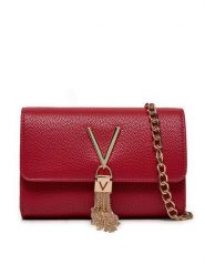 Valentino Torebka Divina VBS1R403G Czerwony. Czerwone kopertówki Valentino, bez wzorów, ze skóry, wizytowe, bez dodatków. Za 349.99 zł.