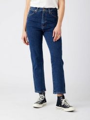 Wrangler Dżinsy "Wild West Canyon Lake" - Regular fit - w kolorze granatowym rozmiar: W42/L32. Niebieskie jeansy Wrangler, l, z aplikacjami, klasyczne, z podwyższonym stanem. Za 104.39 zł.