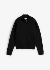 Bluza rozpinana z czystej bawełny organicznej. Czarne bluzy bonprix, bez wzorów, z bawełny, bez ramiączek, bez kaptura. Za 97.99 zł.