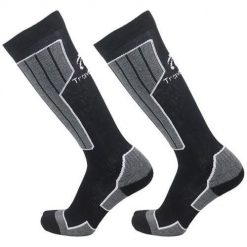 Skarpety narciarskie termo – unisex – czarne. Czarne skarpetki TRAVELHAWK, bez wzorów, z materiału. Za 15.95 zł.