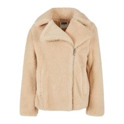 Damski polar sherpa biker fleece Urban Classics. Brązowe bluzy z polaru Urban Classics, bez wzorów, z polaru. Za 380.00 zł.