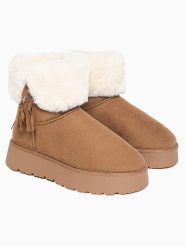 Blackfield Botki zimowe "Clary" w kolorze jasnobrązowym rozmiar: 38. Brązowe botki Blackfield, bez wzorów, bez obcasa, na platformie, bez zapięcia. Za 161.34 zł.