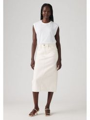 Levi's Spódnica dżinsowa w kolorze białym rozmiar: W25. Białe spódnice Levi's, na co dzień, s, z aplikacjami, z bawełny, klasyczne, midi, proste. Za 143.90 zł.