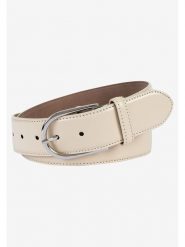More & More Skórzany pasek w kolorze kremowym rozmiar: 80. Brązowe paski More & More, bez wzorów, z materiału. Za 56.66 zł.