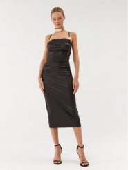 Just Cavalli Sukienka koktajlowa 75PAO924 Czarny Slim Fit. Czarne sukienki Just Cavalli, bez wzorów, z syntetyku, wizytowe, bez kołnierzyka, bez ramiączek. Za 1,329.00 zł.