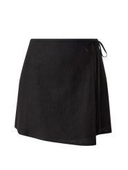 LeGer Spódnica "Cathleen" w kolorze czarnym rozmiar: 40. Czarne spódnice LeGer, bez wzorów, mini, kopertowe. Za 113.63 zł.