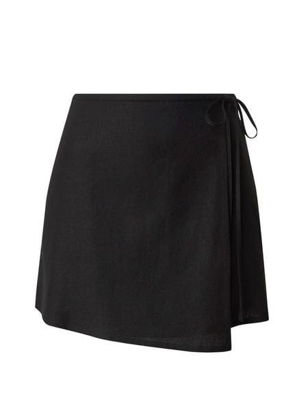 LeGer Spódnica "Cathleen" w kolorze czarnym rozmiar: 40. Czarne spódnice LeGer, bez wzorów, mini, kopertowe. Za 113.63 zł.