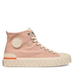 Trampki Palladium. Czerwone trampki Palladium, bez wzorów, bez zapięcia. Za 399.99 zł.