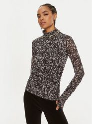 Patrizia Pepe Bluzka 8M1621 J221-YA19 Czarny Slim Fit. Czarne bluzki Patrizia Pepe, m, bez wzorów, z syntetyku, bez kołnierzyka, bez ramiączek. Za 349.99 zł.