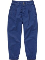 Pepe Jeans Spodnie "Mamba" w kolorze granatowym rozmiar: W24/L30. Niebieskie spodnie materiałowe Pepe Jeans, bez wzorów, z bawełny, z podwyższonym stanem. Za 83.81 zł.