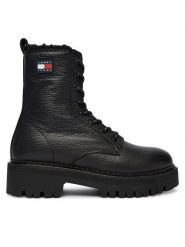 Tommy Jeans Trapery Tjw Urban Laceup Boot Wl EN0EN02906 Czarny. Czarne traperki Tommy Jeans, bez wzorów, z jeansu, bez obcasa, bez zapięcia. Za 559.99 zł.