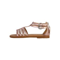 Sandały GEOX J SANDAL KARLY Rose. Czerwone sandały Geox, bez wzorów, z syntetyku, bez obcasa, bez zapięcia. Za 219.99 zł.