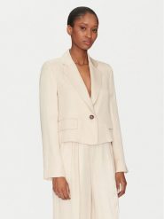 Marella Marynarka Salvia 2515041121 Beżowy Regular Fit. Brązowe marynarki i żakiety Marella, bez wzorów, z wiskozy, bez ramiączek. Za 669.99 zł.