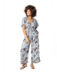 Ipanima Kombinezon w kolorze brązowo-błękitnym rozmiar: 34/36. Brązowe kombinezony Ipanima, bez wzorów, bez kołnierzyka, bez ramiączek. Za 86.99 zł.