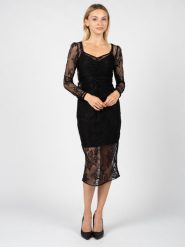 Pinko Sukienka | 101233 8908 | Kobieta | Czarny. Czarne sukienki Pinko, bez wzorów, z poliamidu, bez kołnierzyka, bez ramiączek, midi, dopasowane. W wyprzedaży za 419.00 zł.