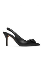 Nine West Szpilki EO-C6030-1 Czarny. Czarne szpilki Nine West, bez wzorów, ze skóry, bez obcasa, na szpilce, bez zapięcia. Za 279.99 zł.