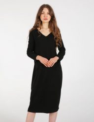 Sukienka z kieszeniami. Sukienki Unisono, s, bez wzorów, bez kołnierzyka, bez ramiączek, midi. Za 149.00 zł.