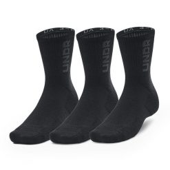 Skarpety treningowe Under Armour 3-Maker Mid Crew 3P. Czarne skarpetki Under Armour, bez wzorów. Za 64.99 zł.