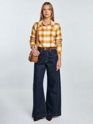 BIG STAR Koszula w kolorze żółto-pomarańczowym rozmiar: M. Pomarańczowe koszule BIG STAR, m, bez wzorów, retro, bez kołnierzyka, bez ramiączek. Za 109.99 zł.