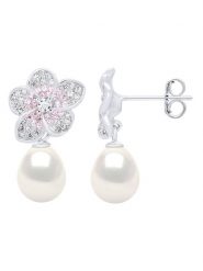 ATELIERS SAINT GERMAIN Srebrne kolczyki-wkrętki z cyrkoniami i perłami rozmiar: onesize. Białe kolczyki ATELIERS SAINT GERMAIN, z cyrkonią, srebrne. Za 340.99 zł.