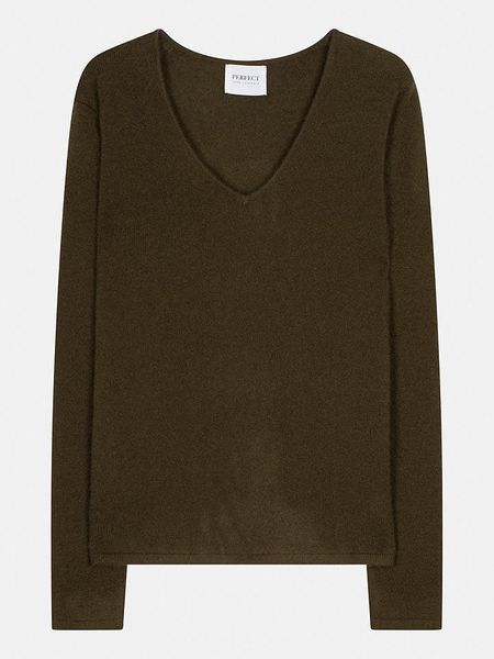 Perfect Cashmere Kaszmirowy sweter "Shannon" w kolorze ciemnobrązowym rozmiar: XL. Brązowe swetry Perfect Cashmere, xl, bez wzorów, z kaszmiru, bez ramiączek. Za 369.82 zł.