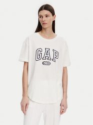 Gap T-Shirt 407990-04 Biały Regular Fit. Białe t-shirty GAP, s, bez wzorów, z bawełny, bez kołnierzyka, bez ramiączek. Za 99.99 zł.