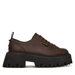 Półbuty G-Star. Brązowe półbuty wsuwane G-Star, bez wzorów, retro, bez obcasa, na płaskiej podeszwie. Za 279.99 zł.