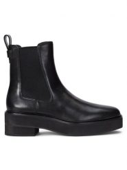 LAUREN RALPH LAUREN Sztyblety 802945705001 Czarny. Czarne botki Lauren Ralph Lauren, bez wzorów, ze skóry, bez obcasa, na płaskiej podeszwie, bez zapięcia. Za 459.99 zł.