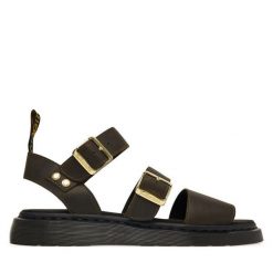 Sandały Dr. Martens. Brązowe sandały Dr Martens, bez wzorów, bez obcasa, na płaskiej podeszwie, bez zapięcia. Za 599.99 zł.