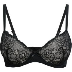 Biustonosz usztywniany bonprix czarno-piaskowy beżowy. Biustonosze bonprix. Za 32.99 zł.