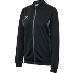 Damska bluza dresowa Hummel Authentic Pl. Czarne bluzy Hummel, bez wzorów, z dresówki, sportowe, bez ramiączek, bez kaptura. Za 258.00 zł.