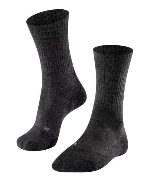 Skarpetki damskie Falke TK2 Wool. Szare skarpetki Falke, bez wzorów, z materiału. Za 127.20 zł.