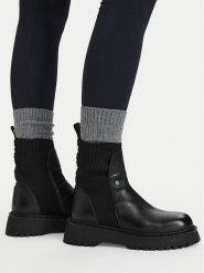 G-Star Raw Sztyblety EO-DEMET Czarny. Czarne botki G-Star, bez wzorów, ze skóry, retro, bez obcasa, na płaskiej podeszwie, bez zapięcia. Za 449.99 zł.