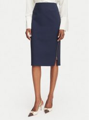 Rinascimento Spódnica ołówkowa CFC0128651003 Granatowy Slim Fit. Niebieskie spódnice Rinascimento, s, bez wzorów, z syntetyku, ołówkowe. Za 399.99 zł.