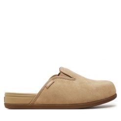 Klapki Vans. Brązowe klapki Vans, bez wzorów, bez obcasa, bez zapięcia. Za 299.99 zł.