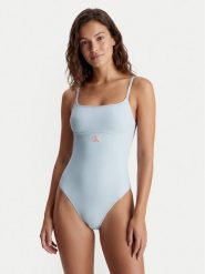 Calvin Klein Swimwear Strój kąpielowy LV00Q61217 Niebieski. Niebieskie stroje jednoczęściowe Calvin Klein Swimwear, bez wzorów, z syntetyku. Za 389.99 zł.
