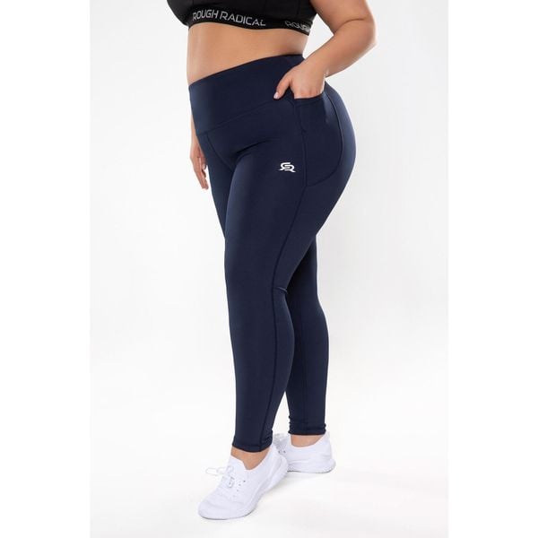 Legginsy fitness damskie Rough Radical Optimal Plus size. Niebieskie legginsy ROUGH RADICAL, bez wzorów, sportowe. Za 169.90 zł.