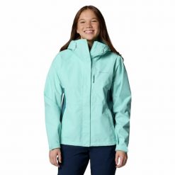 Kurtka damska z membraną Columbia Hikebound II z kapturem. Zielone kurtki Columbia, bez wzorów, casualowe, z kapturem. Za 369.99 zł.