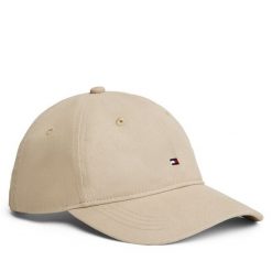 Czapka z daszkiem Tommy Hilfiger. Brązowe czapki z daszkiem Tommy Hilfiger, bez wzorów. Za 149.99 zł.