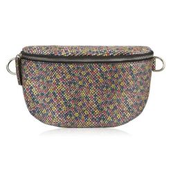 Saszetka nerka damska skórzana z kwiatowym wzorem Paolo Peruzzi T-36-D. Szare nerki i saszetki bez wzorów, ze skóry, bez dodatków. Za 149.00 zł.