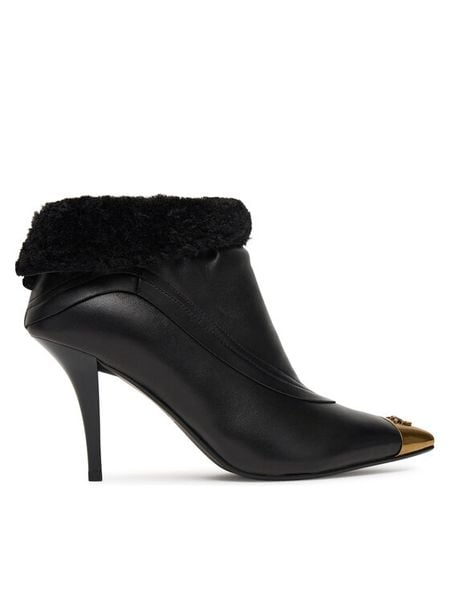 PINKO Botki Lucy 25 SD0421 P093 Czarny. Czarne botki Pinko, bez wzorów, ze skóry, bez obcasa, na szpilce, bez zapięcia. Za 1,349.00 zł.