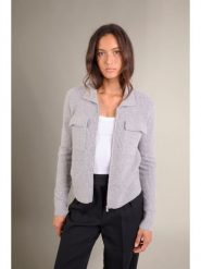 Perfect Cashmere Kaszmirowy kardigan "Sara" w kolorze szarym rozmiar: XXL. Szare swetry Perfect Cashmere, xxl, bez wzorów, z kaszmiru, bez ramiączek. Za 652.99 zł.