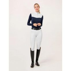 Damskie legginsy jeździeckie o średniej przyczepności Equestrian Stockholm Premi. Niebieskie legginsy EQUESTRIAN STOCKHOLM, bez wzorów, z tkaniny, klasyczne. Za 703.95 zł.
