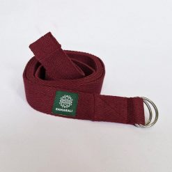 Pasek do jogi z bawełny organicznej Samarali. Czerwone paski SAMARALI, bez wzorów, z bawełny, sportowe. Za 99.00 zł.