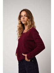 AUTHENTIC CASHMERE Kaszmirowy sweter "Lanfon" w kolorze bordowym rozmiar: XXL. Czerwone swetry AUTHENTIC CASHMERE, xxl, bez wzorów, z kaszmiru, bez ramiączek. Za 361.99 zł.