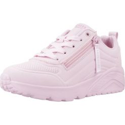 Buty SKECHERS UNO LITE - EASY ZIP Rose. Czerwone buty trekkingowe Skechers, bez wzorów, z materiału, bez zapięcia, trekkingowe. Za 235.03 zł.