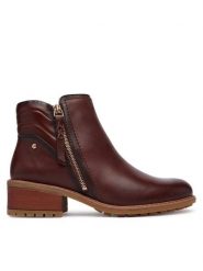Pikolinos Botki Medina W0D-8581 Brązowy. Brązowe botki Pikolinos, bez wzorów, ze skóry, bez obcasa, na słupku, bez zapięcia. Za 759.99 zł.