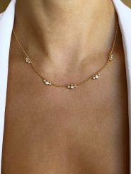 DI GIORGIO Pozłacany naszyjnik z elementami ozdobnymi - dł. 40 cm rozmiar: onesize. Żółte naszyjniki DI GIORGIO, z materiału, z cyrkonią, pozłacane. Za 162.95 zł.